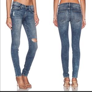 Current/Elliott ankle skinny jeans Destroy distres